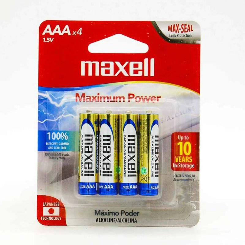 PILAS MAXELL AAA PACK X 4 PRECIO X PACK