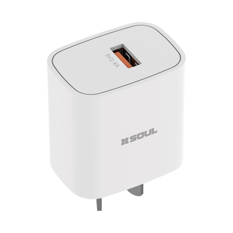 CARGADOR VIAJERO SOUL CLASSIC USB 2.4A LIGHTNING