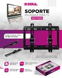 SOPORTE TV SOUL TV200 BASCULANTE 14" A 42" VESA 200X200
