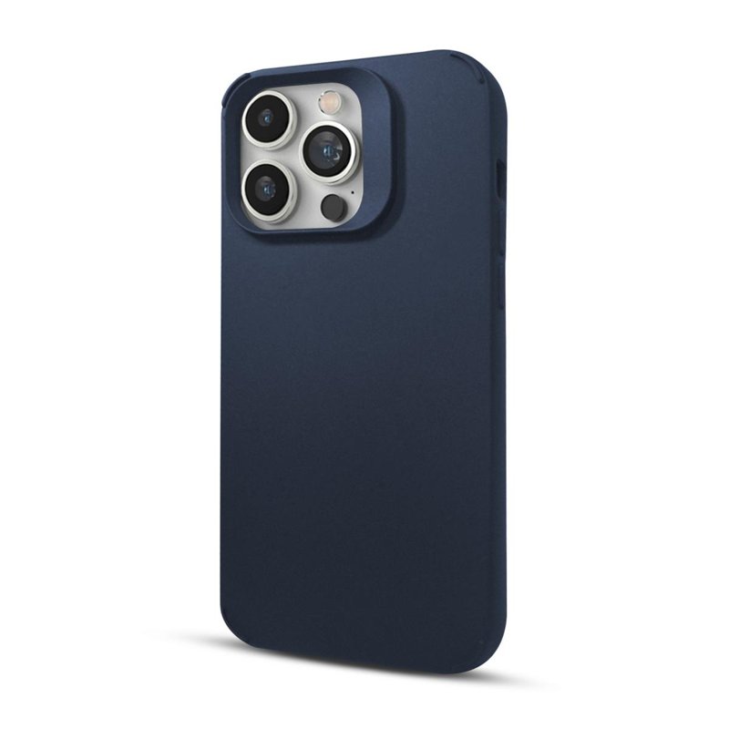 FUNDA SOUL SILICONE C/LENTE IPHONE 16 PRO AZUL