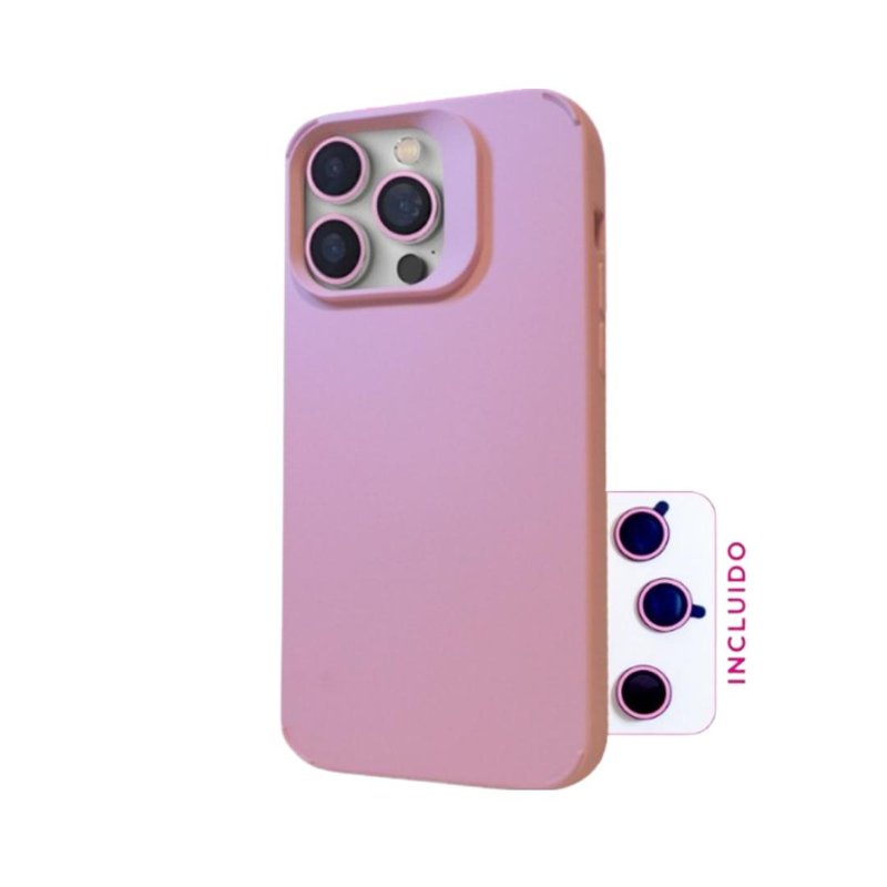 FUNDA SOUL SILICONE C/LENTE IPHONE 11 ROSA