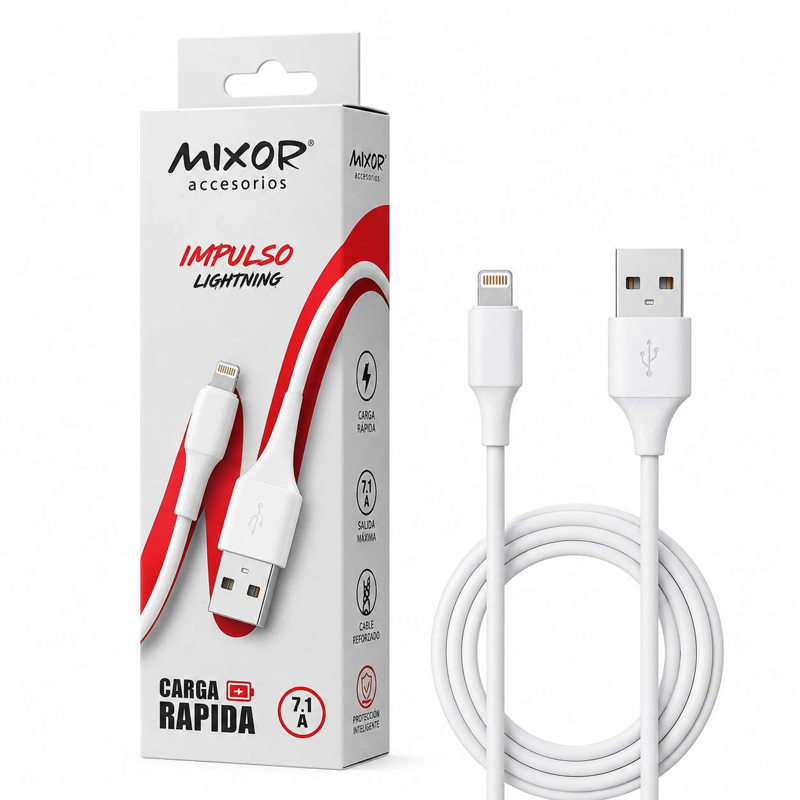 CABLE MIXOR VINCULO USB A LIGHTNING 7.1A CARGA RAPIDA