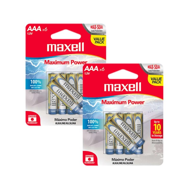 PILAS MAXELL AAA PACK 4 MAS 2 PRECIO X PACK