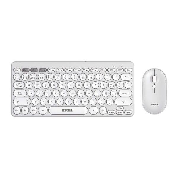 KIT TECLADO+MOUSE SOUL OFFICE INALÁMBRICO OCW200 BLANCO