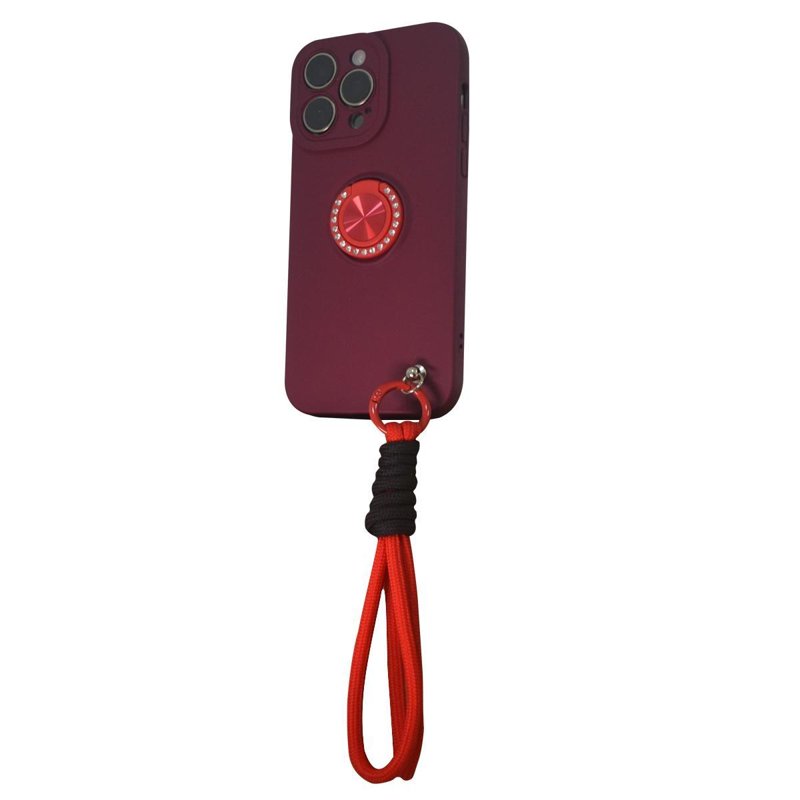 FUNDA SOUL SILICONE C/ANILLO Y CORREA IPH 15 PRO BORDO