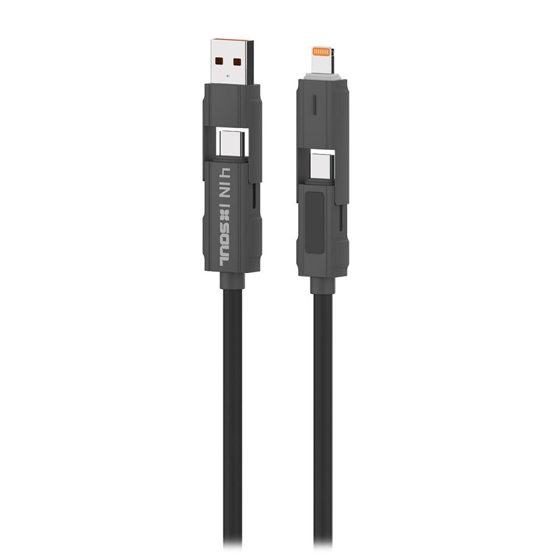 CABLE SOUL 4 EN 1 60W PD DISPLAY BLANCO