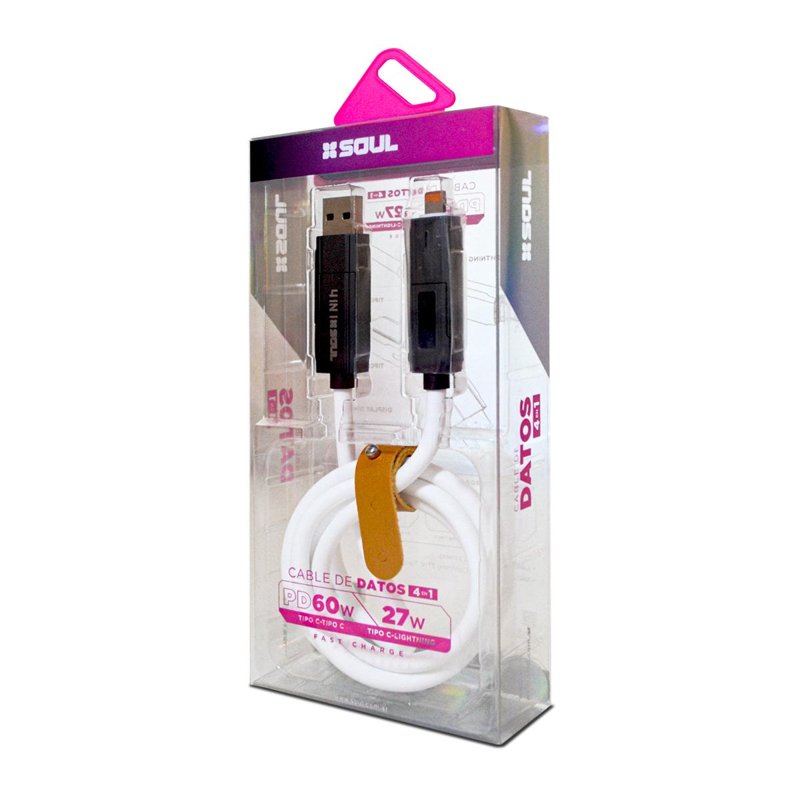 CABLE SOUL 4 EN 1 60W PD DISPLAY NEGRO