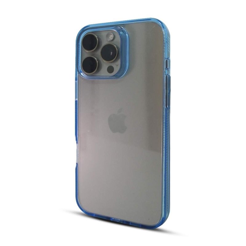 FUNDA SOUL CLEAR COLOR PREMIUM IPHONE 15 PRO AZUL