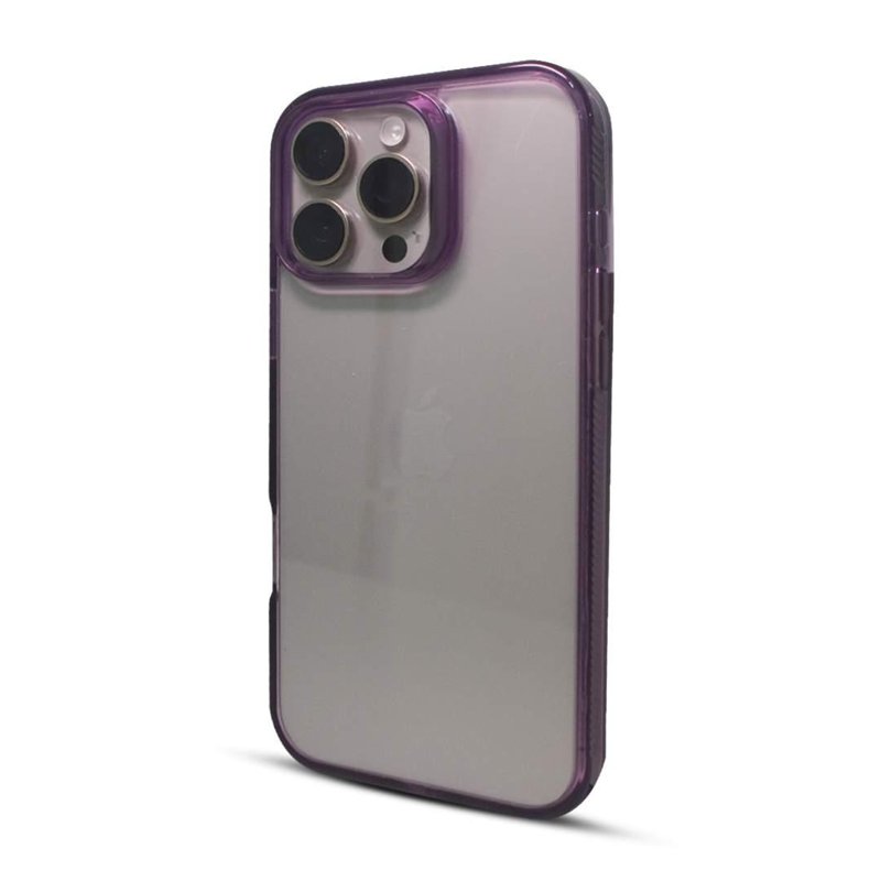 FUNDA SOUL CLEAR COLOR PREMIUM IPHONE 15 PRO MAX VIOLETA