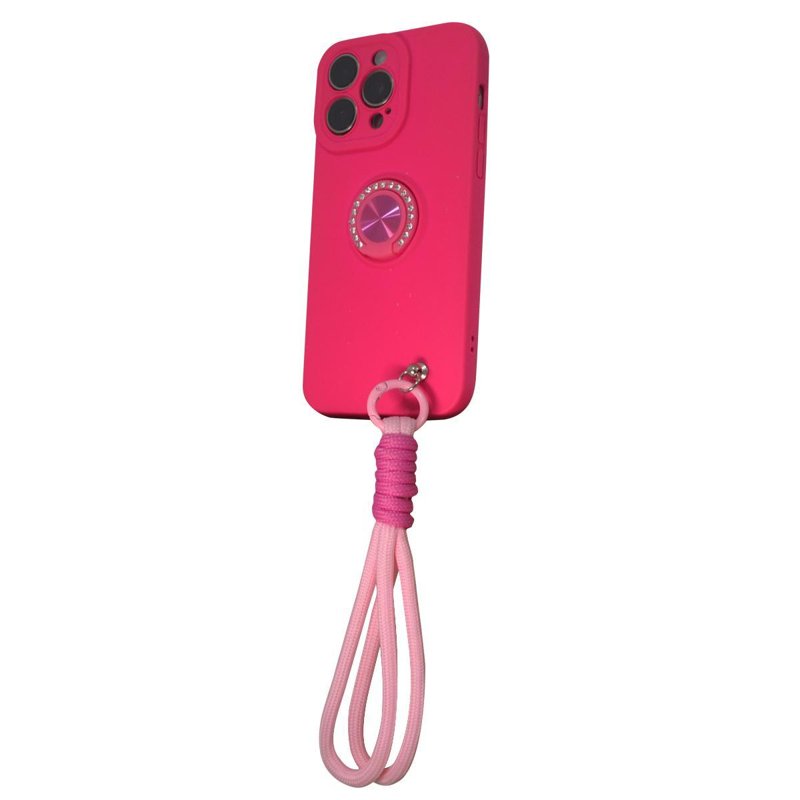 FUNDA SOUL SILICONE C/ANILLO Y CORREA SAM A56 ROSA