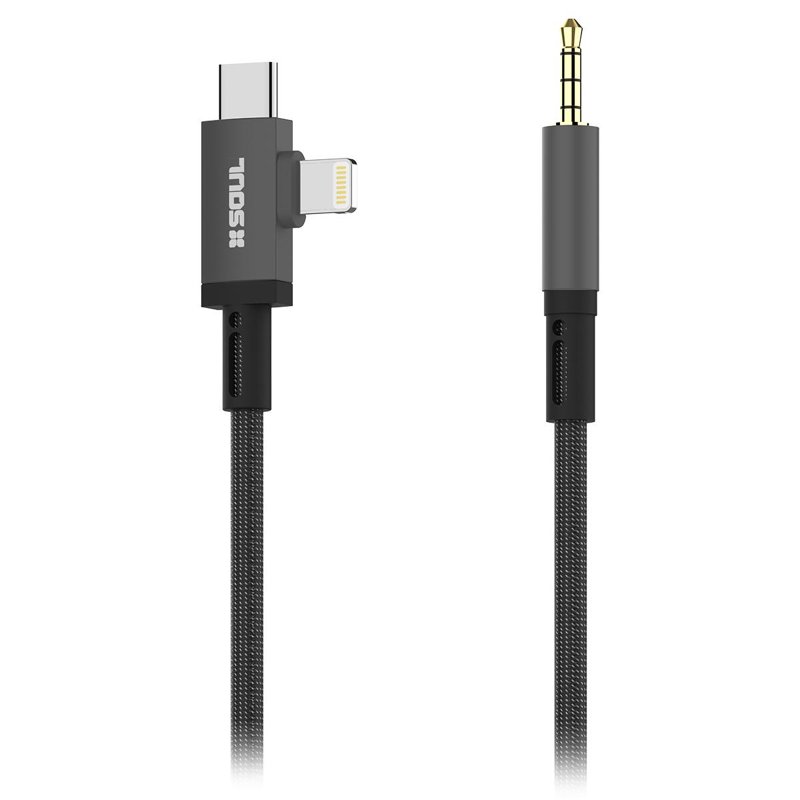 ADAPTADOR SOUL USB-C + LIGHTNING A JACK 3.5
