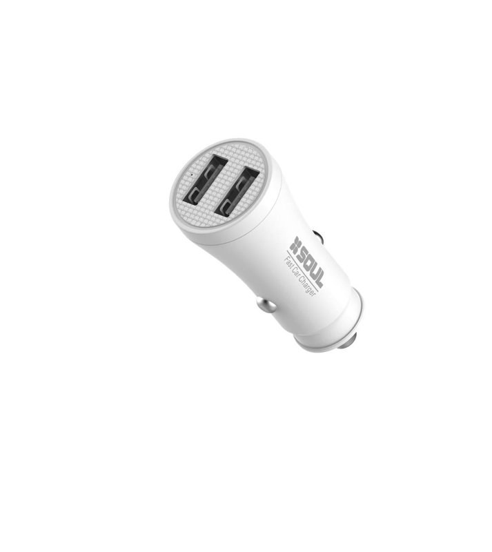 CARGADOR AUTO SOUL USB X2 2.4A 10W CABLE USB-C