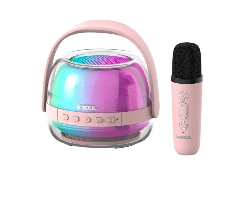 PARLANTE SOUL BT XS20 PARTY TEEN C/2 MICROFONOS ROSA