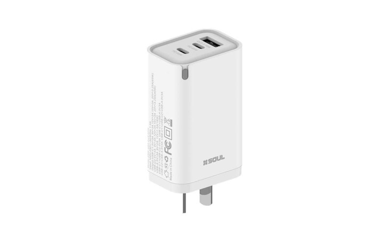CARGADOR VIAJERO SOUL FAST PDX2 + USB 65W GAN USB-C A USB-C