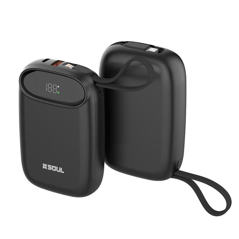 POWER BANK SOUL PRO100 C/DISPLAY 10.000MAH 22.5W QC NEGRO
