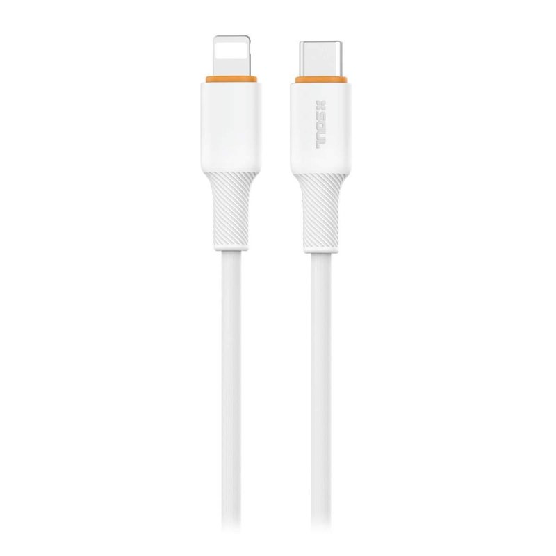CABLE SOUL SILICONE USB-C A LIGHTNING 27W 1.5M BLANCO