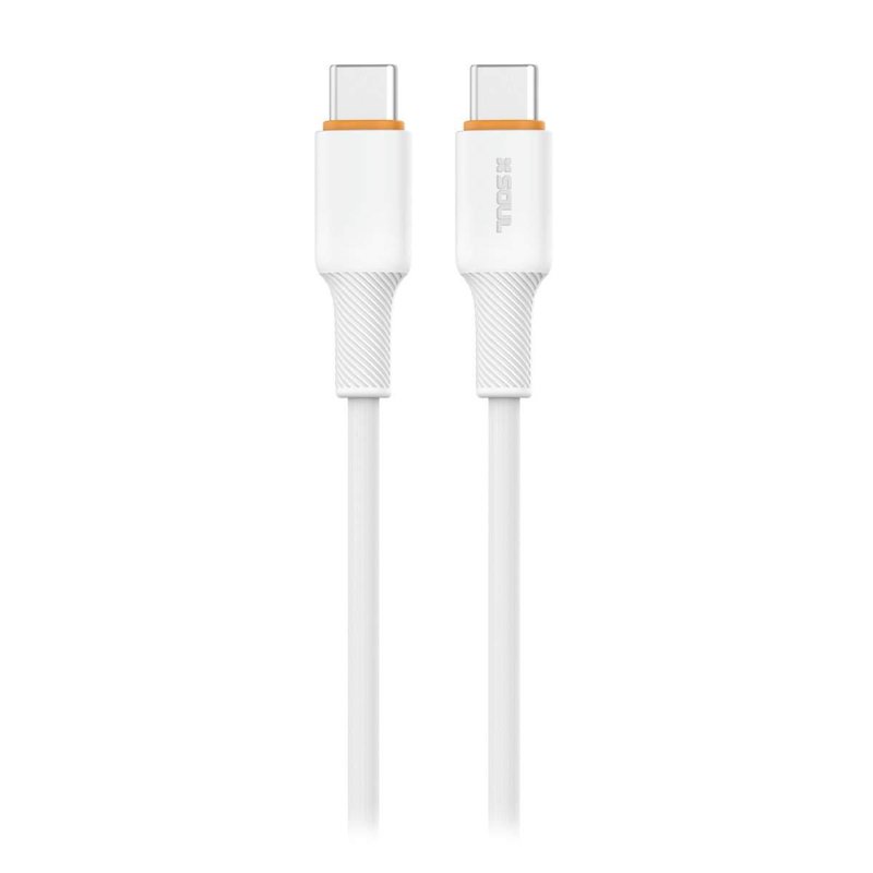 CABLE SOUL SILICONE USB-C A USB-C 60W 1.5M BLANCO
