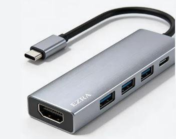 HUB USB-C EZRA UH15 USB-C 5 EN 1 4 USB + 1 USB-C