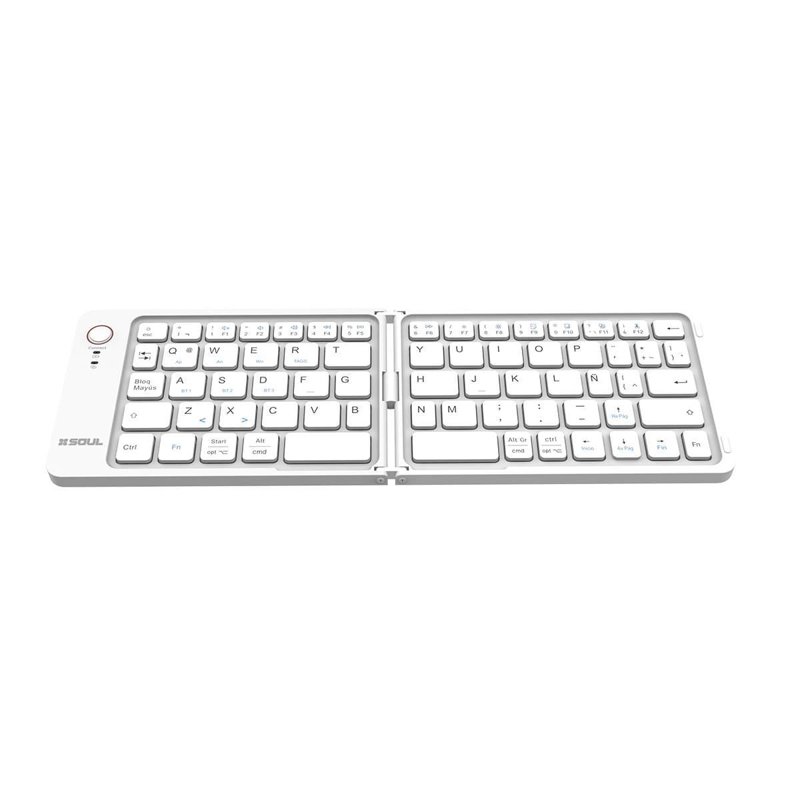 TECLADO SOUL OFFICE BT KBT02 PLEGABLE BLANCO 20HS DE USO