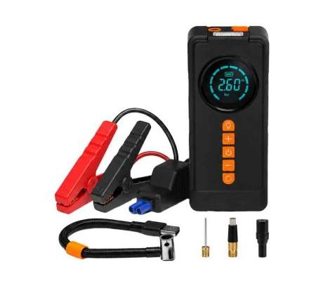 MINI COMPRESOR Y CARGADOR DE BATERIA PORTATIL