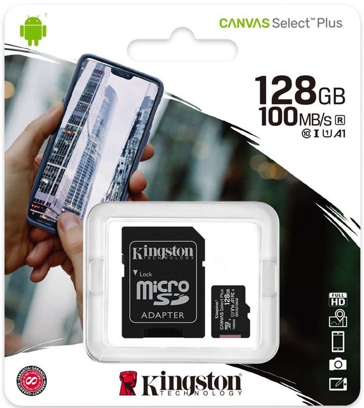 MEMORIA KINGSTON MICRO SD 128GB GEN 3 SDCS3
FULL HD
