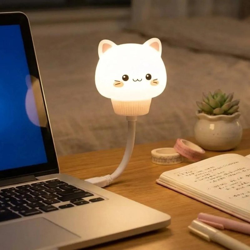 LAMPARA LED VELADOR NOCTURNA GATITO