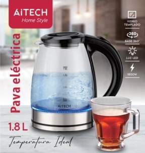 PAVA JARRA ELECTRICA AITECH 1800W VIDRIO