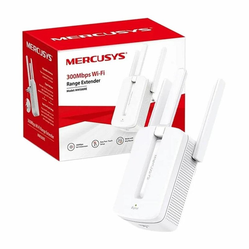 EXTENSOR DE RANGO MERCUSYS MW300RE 300MBPS 3 ANTENAS
