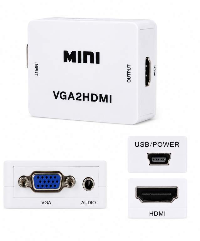 ADAPTADOR CONVERTIDOR INTCO VGA A HDMI