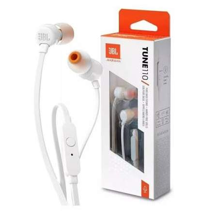 AURICULAR JBL 3,5MM T110 STEREO BLANCO PROMO